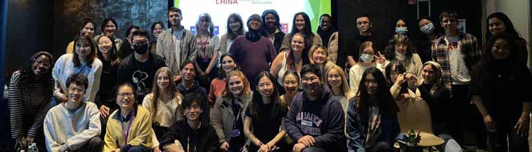 A group of international students